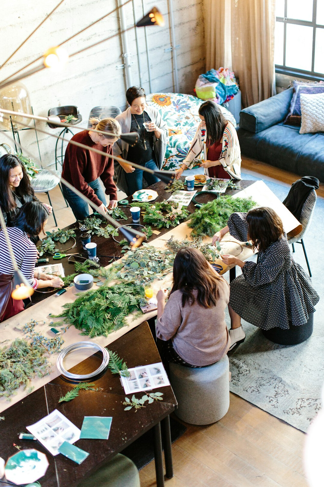 group of people in workshop