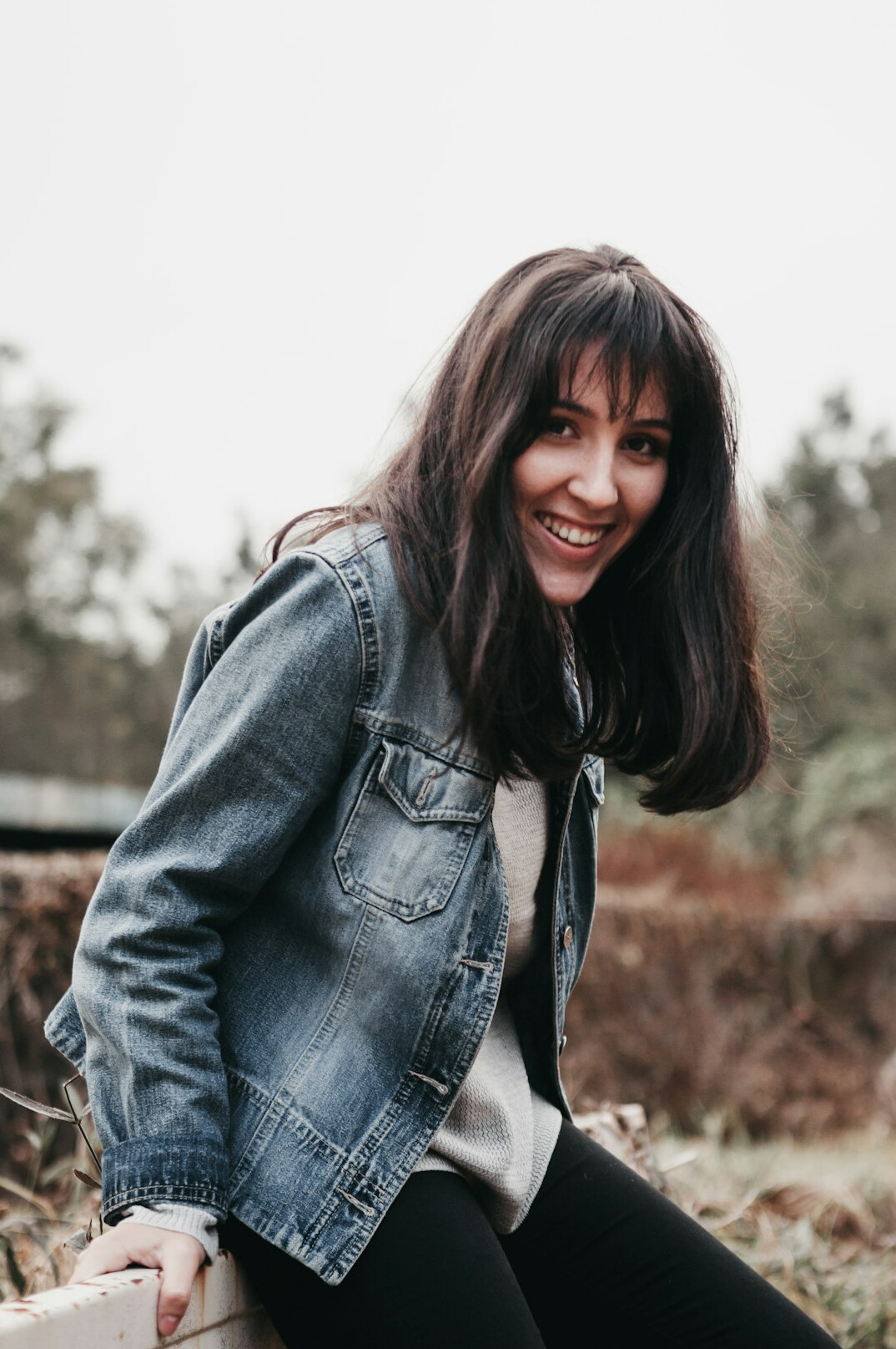 Smiling woman portrait in casual clothing